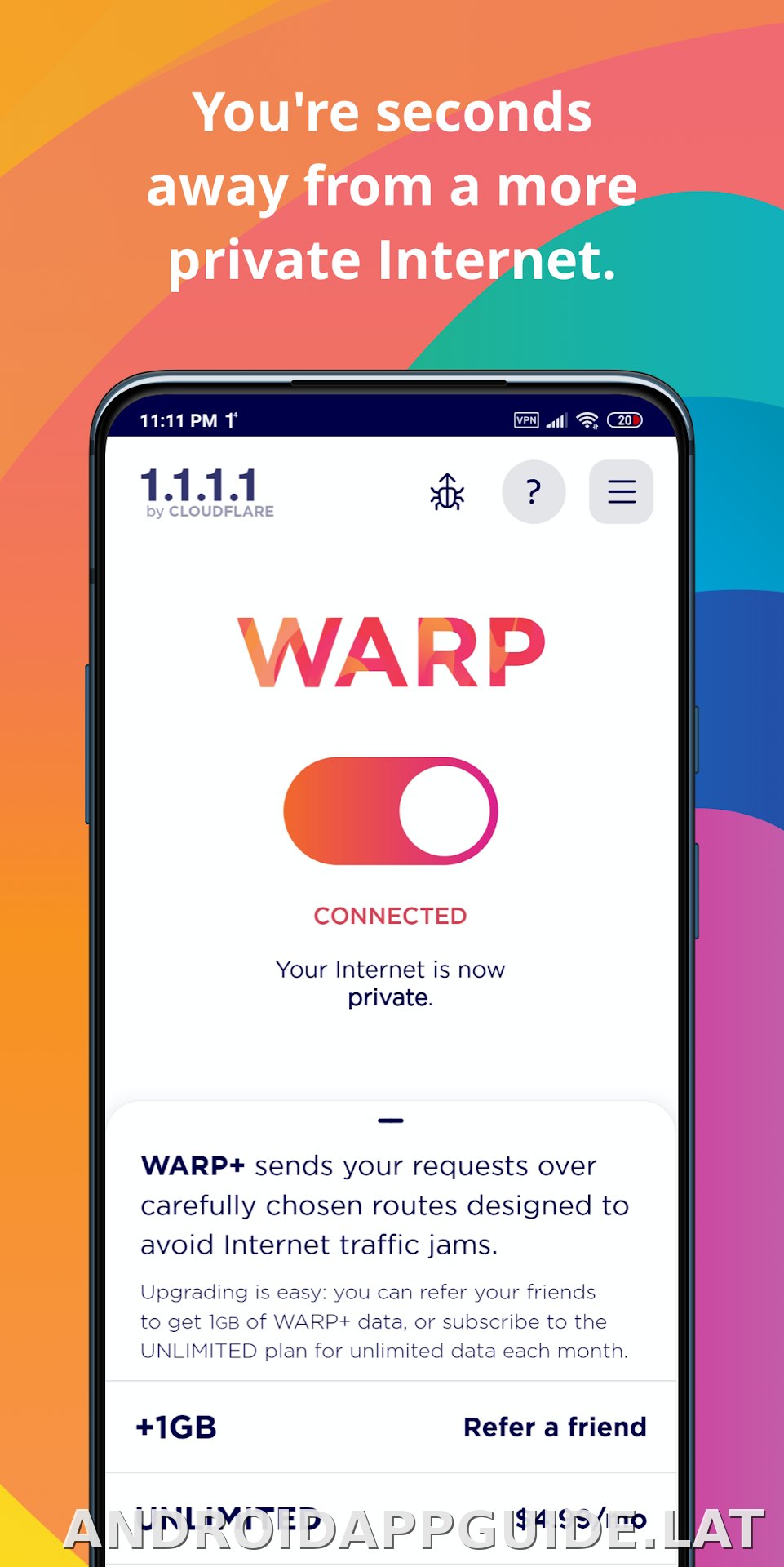 1.1.1.1 + WARP скриншот 2